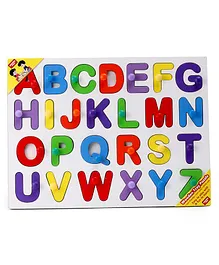 Anindita Wooden English Capital Alphabets Puzzle Multicolor - 26 Pieces 