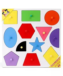 Anindita Wooden Shape Sorter Puzzle Multicolor - 12 Pieces