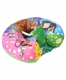 U Shaped Feeding Pillow Animal Print - Multicolor