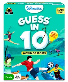 Skillmatics Guess in 10 World of Sports Quick Card Game of Smart Questions SSuper Fun for Outdoors, Travel & Family Game Night - 58 Cards