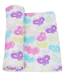 Syga Organic Cotton Baby Muslin Swaddle Wrap Butterfly - Multicolor