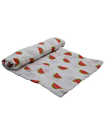 Syga Organic Cotton Baby Muslin Swaddle Wrap Watermelon - Multicolor