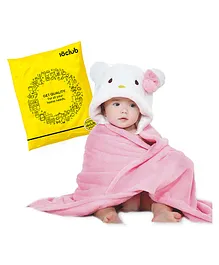 My NewBorn All Season 2 in 1 Baby Wrapper And Blanket - Pink & White