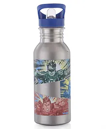 Dc Comics Justice League Stainless Steel Insulated Sipper Bottle Grey - 500 ml