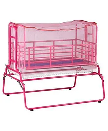 Genuine Industries Cradle With Mosquito Net - Pink