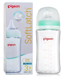 Pigeon Glass Feeding Bottle Green - 240 ml (WN3)