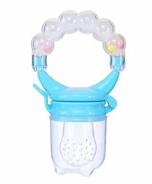Syga Ring Style Food Nibbler Cum Pacifier - White Blue