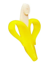 Syga Banana Shaped Teething Toothbrush - Yellow White 