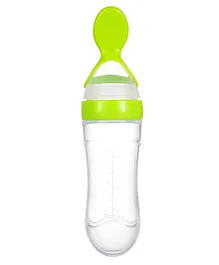 Syga Squeeze Style Bottle Feeder With Dispensing Spoon Green - 90 ml