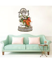 Syga Lord Ganesha PVC Vinyl Wall Sticker - Multicolour