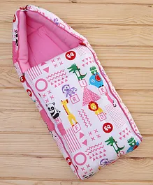 Fisher Price 3 in 1 Baby Carry Nest Animal Print - Pink