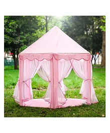 Webby Kids Castle Play Tent With 10 Balls - Pink