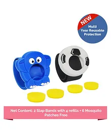 Safe-O-Kid 2 Mosquito Repellent Bands With 4 Refills - Blue White