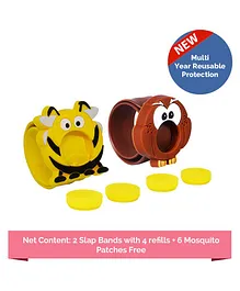 Safe-O-Kid 2 Mosquito Repellent Bands With 4 Refills - Yellow Brown