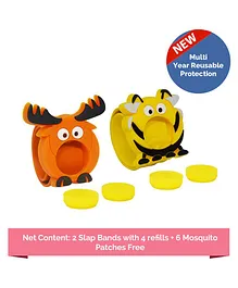 Safe-O-Kid 2 Mosquito Repellent Bands With 4 Refills - Yellow Orange