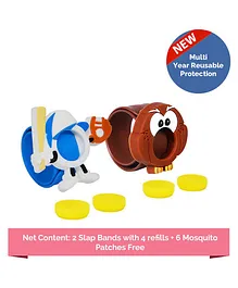 Safe-O-Kid 2 Mosquito Repellent Bands With 4 Refills - Blue Brown