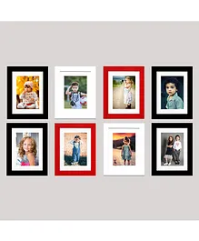 Wens Synthetic Wood Wall Mounted Frames Set Of 8 - Multicolor