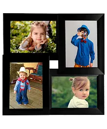 Wens Synthetic Wood Decorative Wall Mounted Photo Frame With Acylic Glass - Black