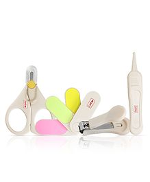 LuvLap Baby Grooming Scissors & Nail Clipper Set|Kit, Manicure Set, 4pcs, White