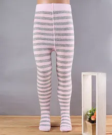 Mustang Tights Striped Pattern - Pink Grey