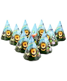 Karmallys Paper Caps With Animals Print - 15 cm