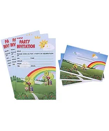 Karmallys Kids Party Invitation Pack - Nature Rainbow Print