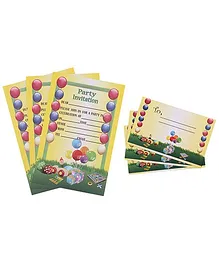 Karmallys Kids Party Invitation Pack - Balloons Print