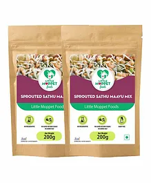Little Moppet Foods Sprouted Sathu Maavu Health Mix - Super saver pack of 2 - 200g Each