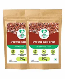Little Moppet Foods Sprouted Ragi Powder - Super Saver Pack of 2  200g Each
