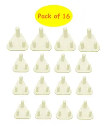 Syga Indian Plug Non Inflammable Electrical Socket Cover Cream - Pack of 16
