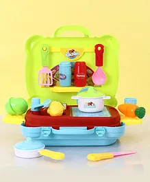 Kitchen Play Set Green Red & Yellow - 26 Pieces