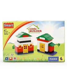 Peacock Little Builder Smart Blocks Multi Color - 105 Pieces