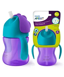 Avent Bendy Twin Handle Straw Cup I 9 M+ Plastic BPA Free - 200 ml (Color May Vary)