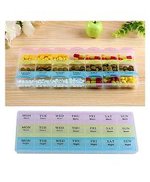 Syga 7 Days Daily Pill Box Tablet Container & Organiser - Multicolor