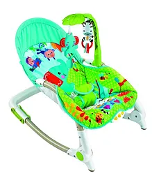 Baybee Toddler Portable Recliner Rocker Chair With Activity Toys - Green