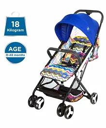 Mee Mee Premium Portable Baby Stroller Pram With Compact Tri-Folding - Dark Blue