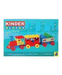 Peacock Kinder Blocks Junior Train Set - Multi Color