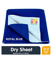 BeyBee Waterproof Bed Protector Dry Sheet, Rubber Sheet Medium - Royal Blue