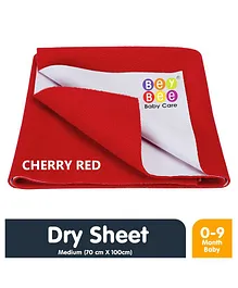 Bey Bee Waterproof Bed Protector Dry Sheet Medium - Cherry Red 