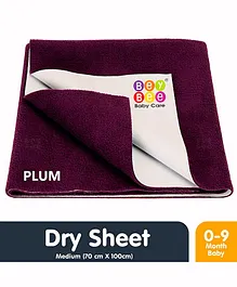 Bey Bee Waterproof Bed Protector Dry Sheet Medium - Plum