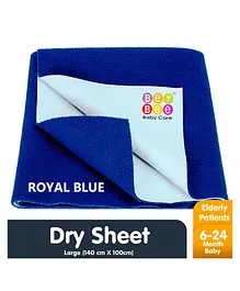 Bey Bee Waterproof Bed Protector Dry Sheet Large - Royal Blue 