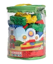 Peacock Kinder Building Blocks Set Multicolor - 75 Pieces