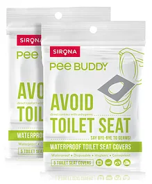 PeeBuddy Waterproof Toilet Seat Cover - 10 Toilet Sheets (2 Pack - 5 Sheets Each)