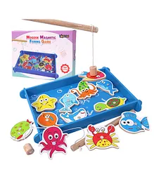 Toyshine Wooden Magnetic Fishing Game Toy - 12 Pieces