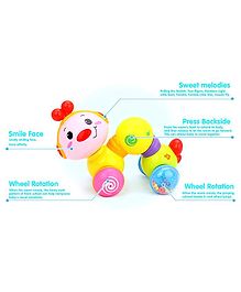 Toyshine Press and Crawl Cute Creeping Worm Toy with Music & Lights 
