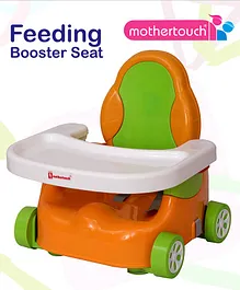 Mothertouch Car Shaped Feeding Booster Seat - Green Orange
