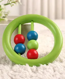 Babyhug Beads Rattle Green - Length 9 cm