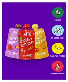 Happa Organic Mixed Fruit Variety Puree Pack of 3 - 100 gm each