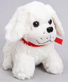Play Toons Dog Shaped Soft Toy White - Height 20 cm