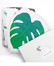 Masilo Swaddle and Cushion Gift Set Tropical Print - Green